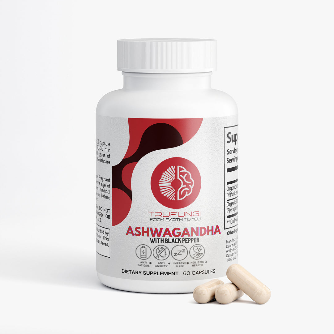 TRUFUNGI - Ashwagandha with Black Pepper - QLIFE Wellness