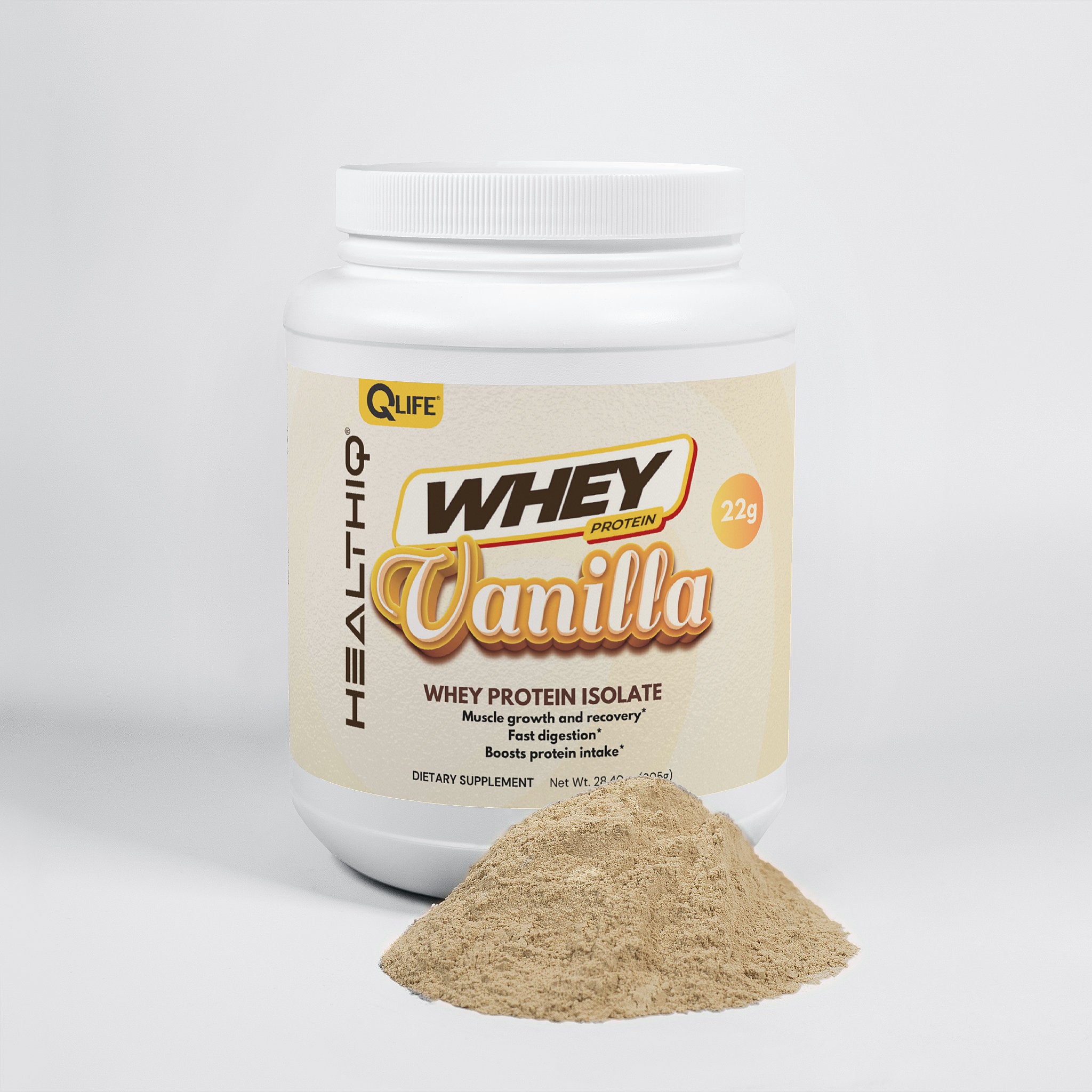 HEALTHIQ Whey Protein Isolate (Vanilla) - QLIFE Wellness