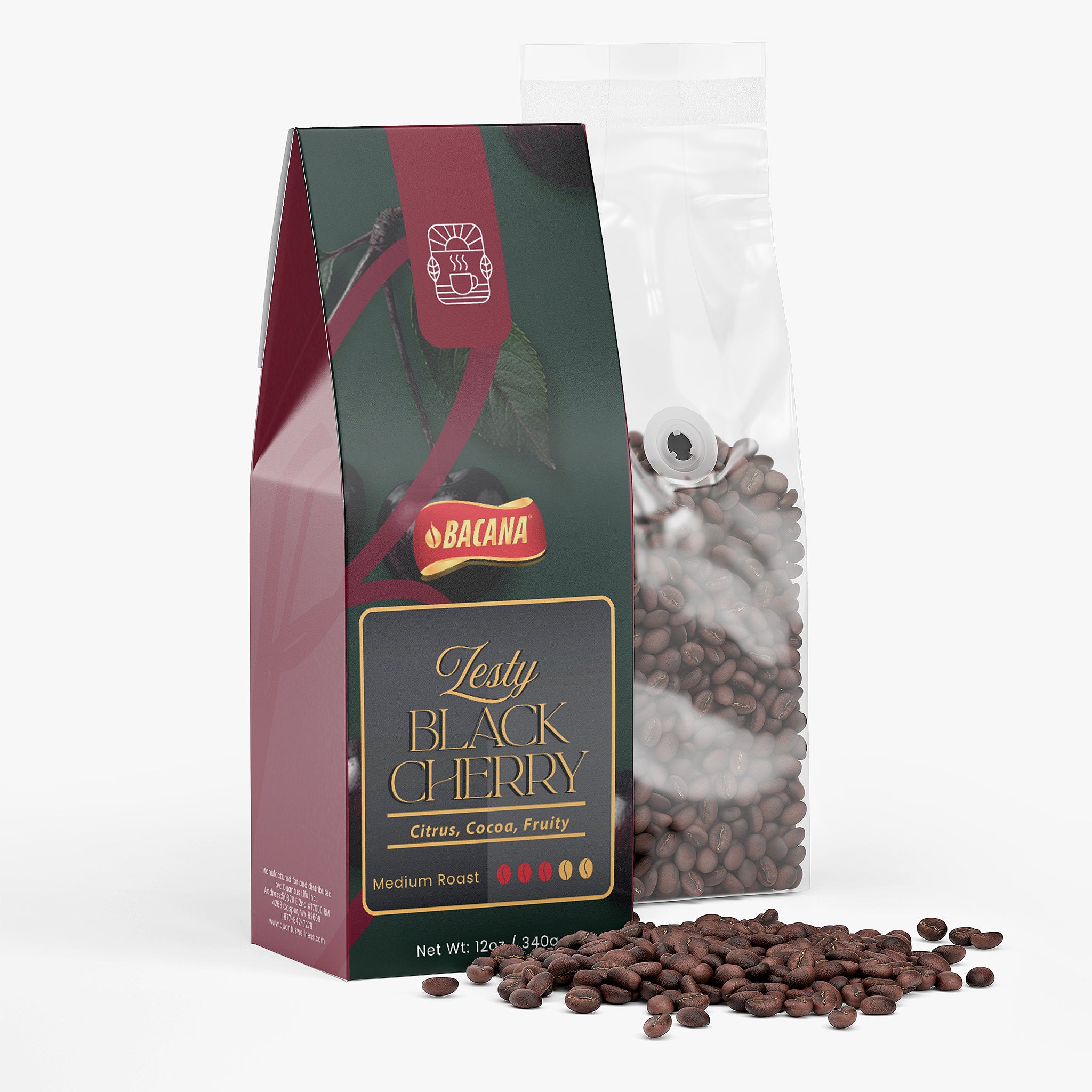 Bacana Zesty Black Cherry Coffee (Medium Roast) - QLIFE Wellness