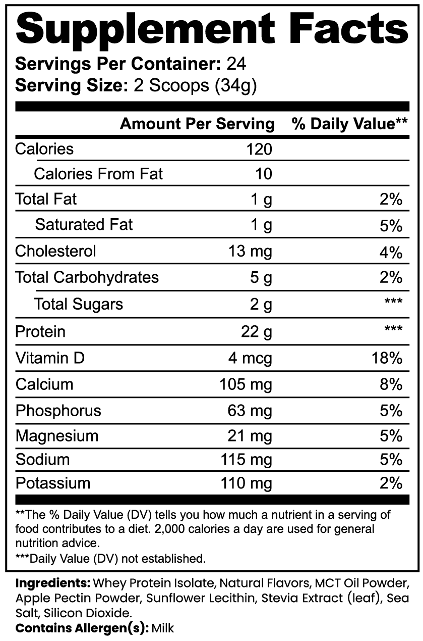 HEALTHIQ Whey Protein Isolate (Vanilla) - QLIFE Wellness