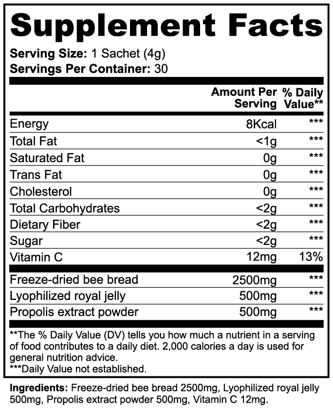 HEALTHIQ Bee Bread Powder - QLIFE Wellness