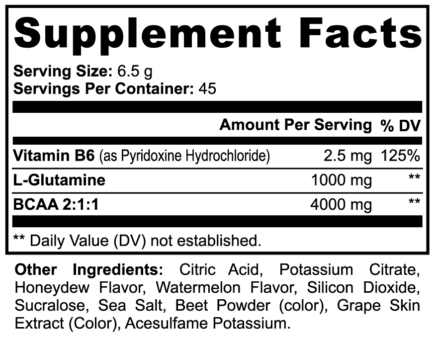 BCAA Post Workout Powder (Honeydew/Watermelon) - QLIFE Wellness