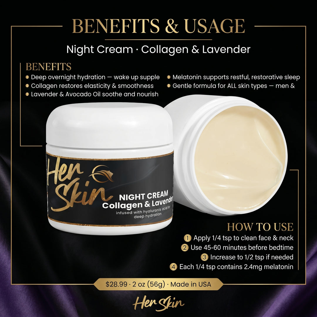 HER SKIN Night Cream Collagen & Lavender - QLIFE Wellness