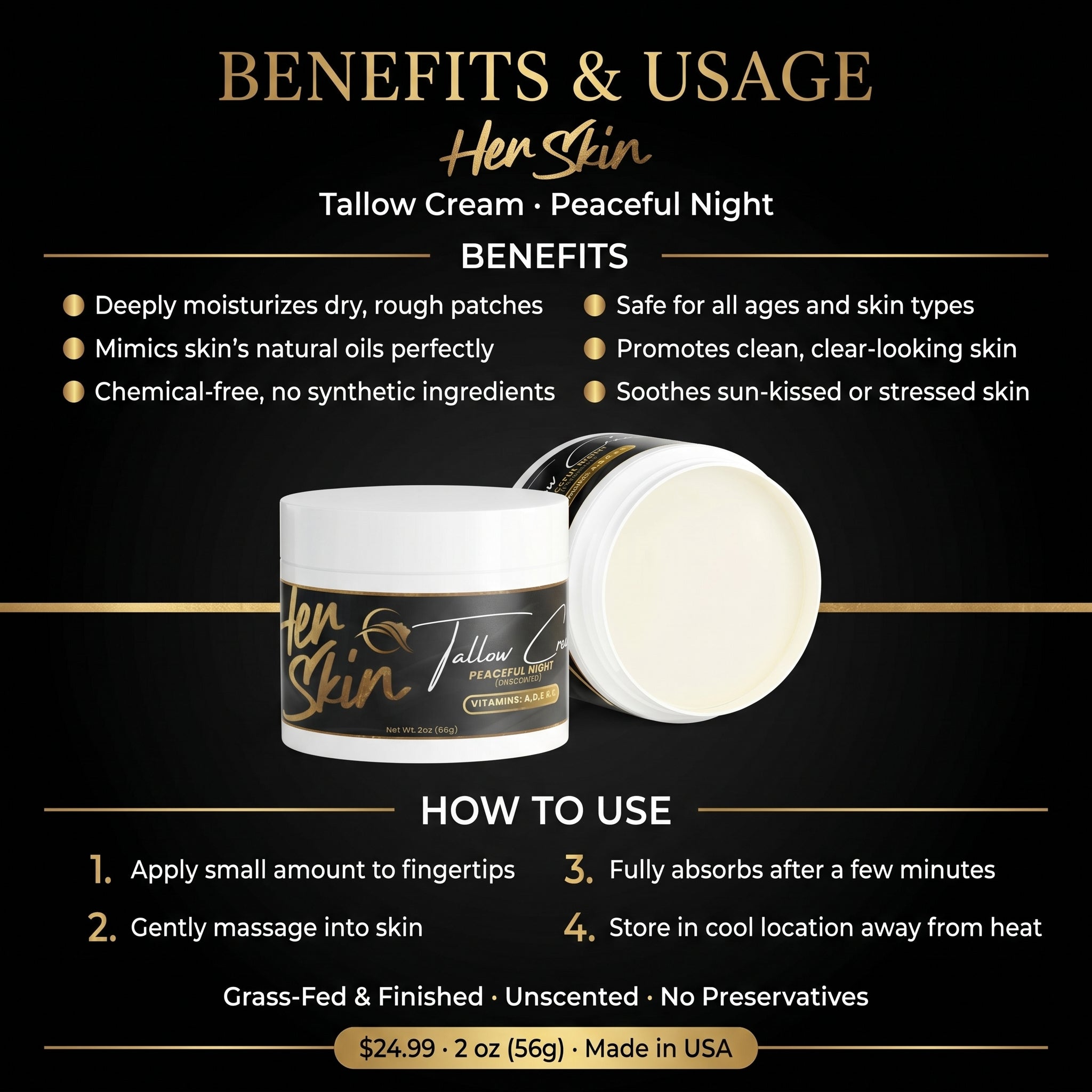 HER Skin Tallow Cream Peaceful Night - QLIFE Wellness
