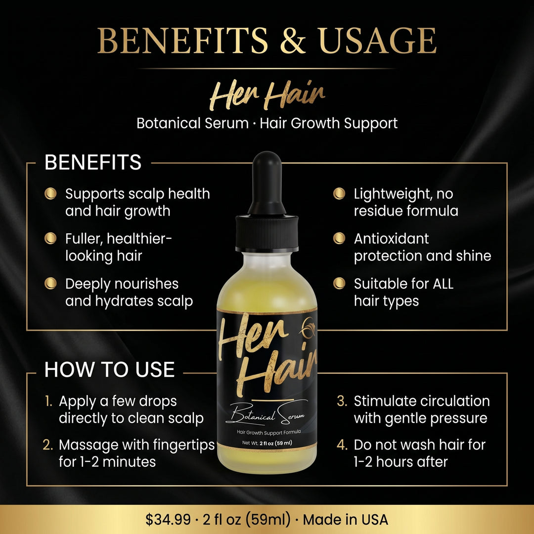 HER HAIR Botanical Hair Growth Serum - QLIFE Wellness