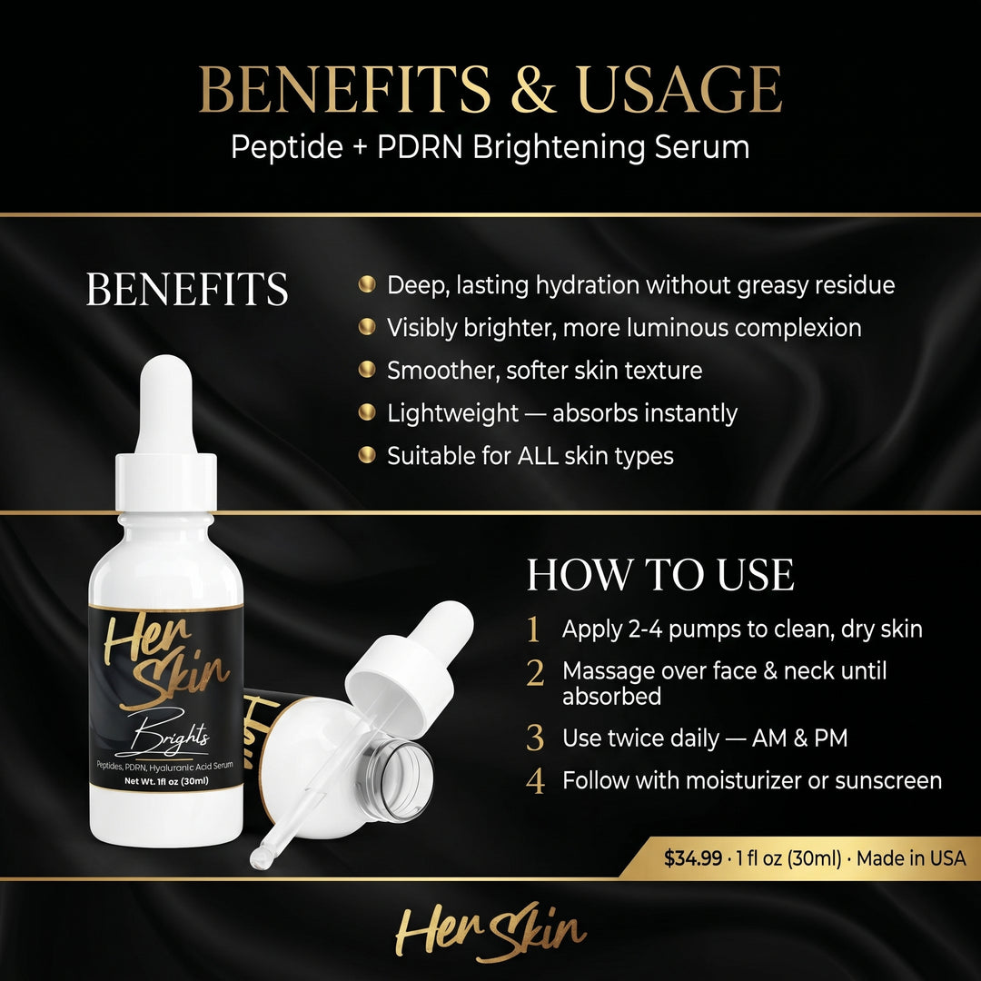 HER SKIN PEPTIDE + PDRN Brightening Serum - QLIFE Wellness