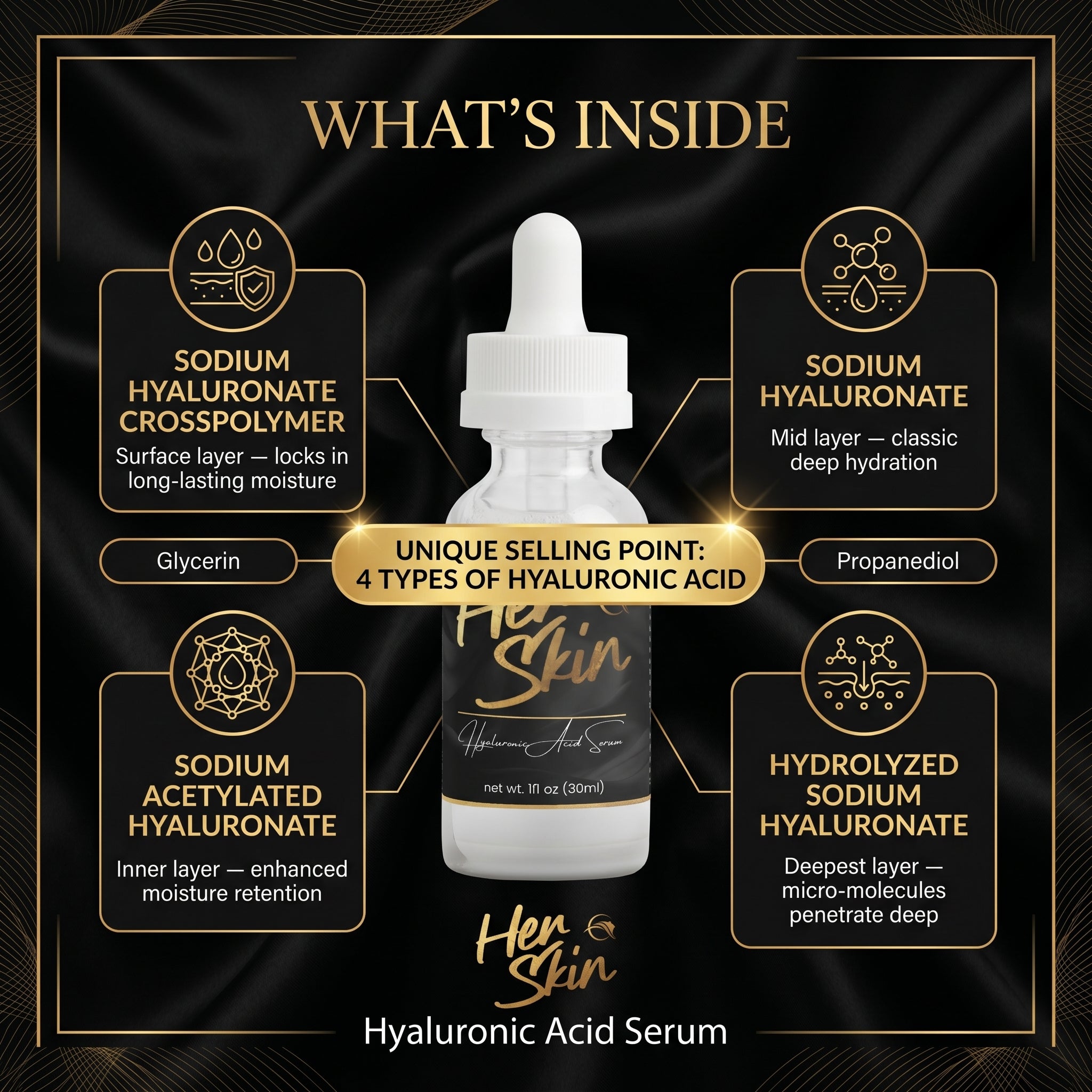 HER SKIN - Hyaluronic Acid Serum - QLIFE Wellness