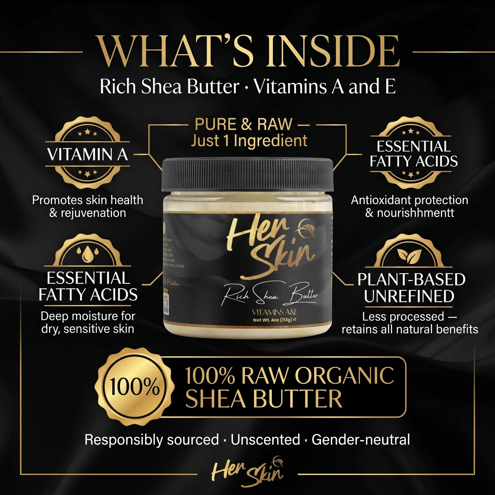 HER Skin Raw Shea Butter - QLIFE Wellness