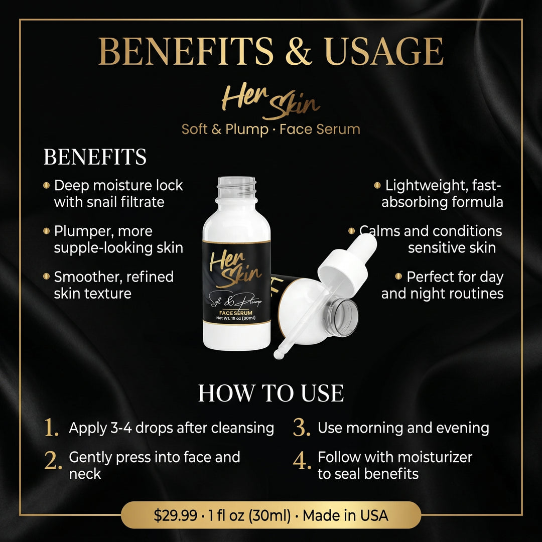 HER SKIN - Soft & Plump Face Serum - QLIFE Wellness